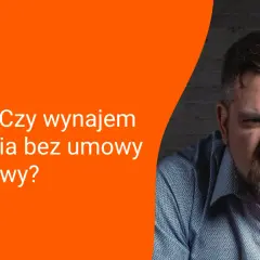 Zmarszczony mężczyzna pyta: "Na gębę. Czy wynajem mieszkania bez umowy o pracę jest możliwy?".