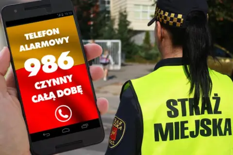 Telefon alarmowy 986 czynny całą dobę. Czy straż miejska może interweniować na terenie wspólnoty mieszkaniowej? Tak, w uzasadnionych przypadkach.