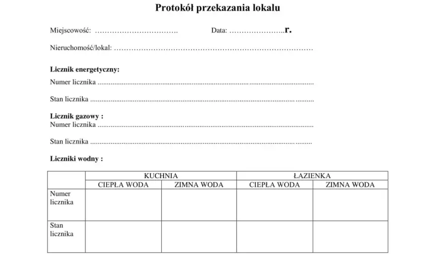 Protokół zdawczo-odbiorczy mieszkania: Twój przewodnik i wzór